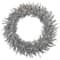 36" Pre-Lit Silver Tinsel Artificial Christmas Wreath